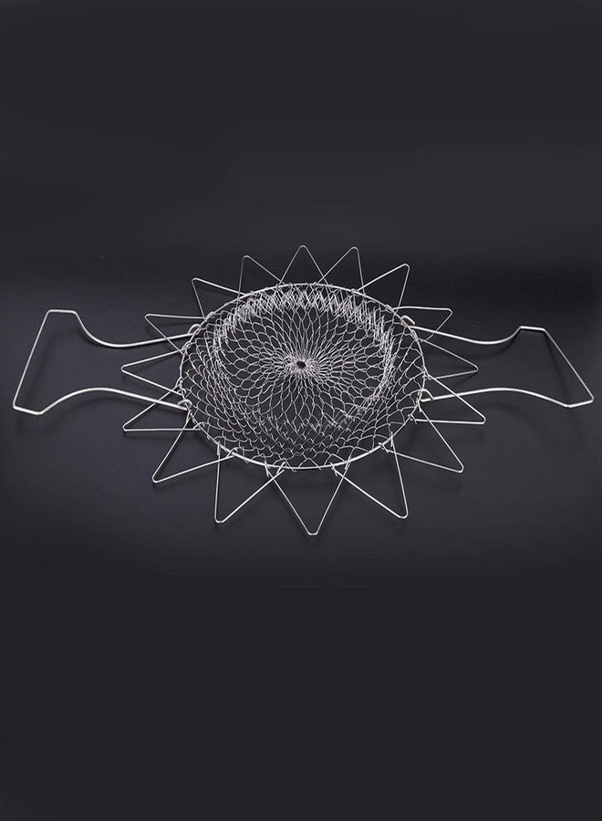 Haofy Deep Fry Basket, Foldable Stainless Steel French Fries Frying Basket, Multifunction Steam Rinse Strainer Net, for Frying Food, Washing Fruits or Vegetables - Image 3