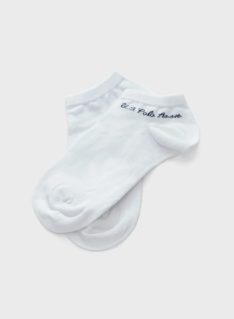 U.S. Polo Assn. 2 Pack Ankle Logo Socks