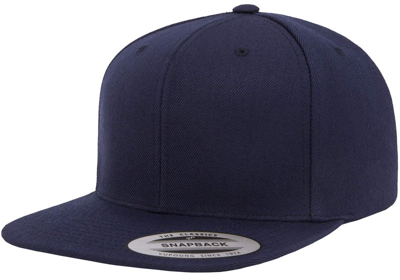 FLEXFIT YP Classics Premium Snapback Cap, One Size Navy - Image 3