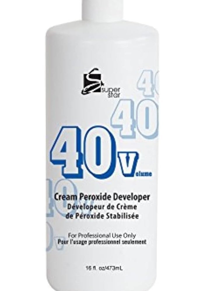 Super Star Stabilized Cream Peroxide Developer, 40 Volume, 16 fl oz - Image 1