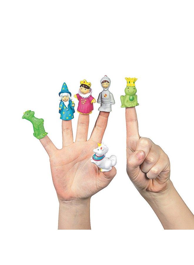 Fun Express Fairy Tale Finger Puppet Party Favors (24 Assorted Characters) Kings Knights Wizards - Image 1