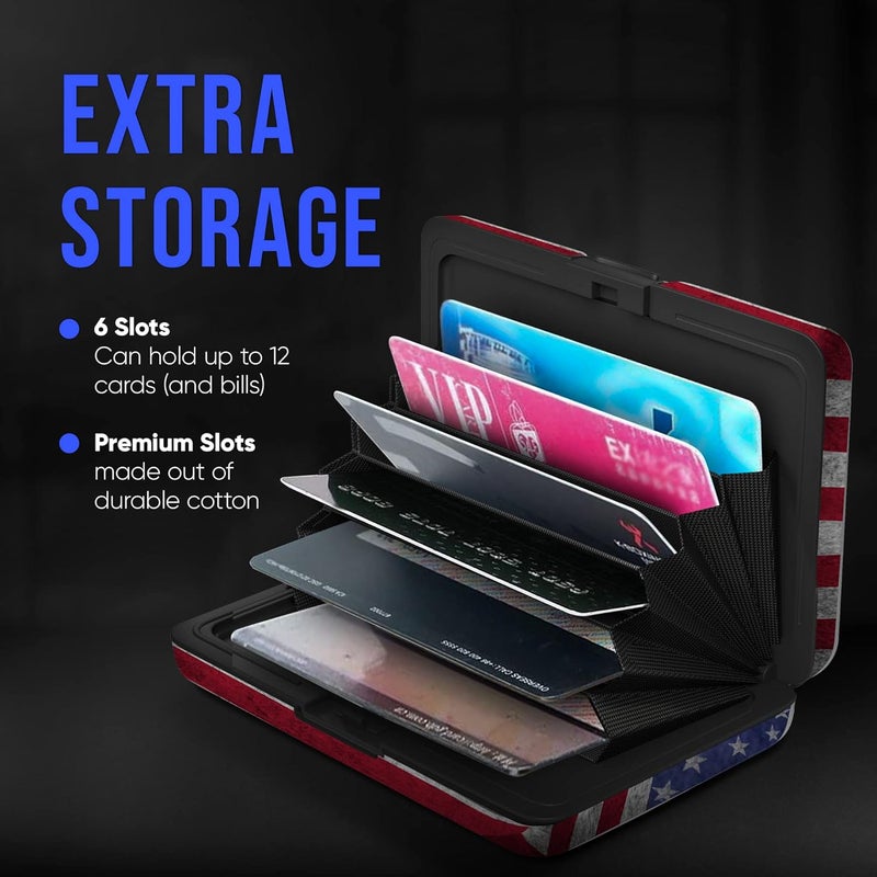 TopMost Aluminum Wallet, Card Case Wallet, Metal RFID Credit Card Holder for Men & Women, 6 Cotton Slots for 12 Cards And Bills, Rfd Protective - Image 4