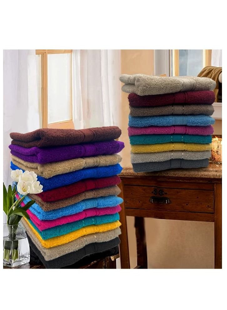 BYFT Daffodil (Light Blue) Premium Face Towel (30x30Cm-Set of 1) Cotton, Highly Absorbent and Quick dry, Hotel and Spa Quality Bath linen with Stripe Diamond Dobby-500Gsm - Image 5