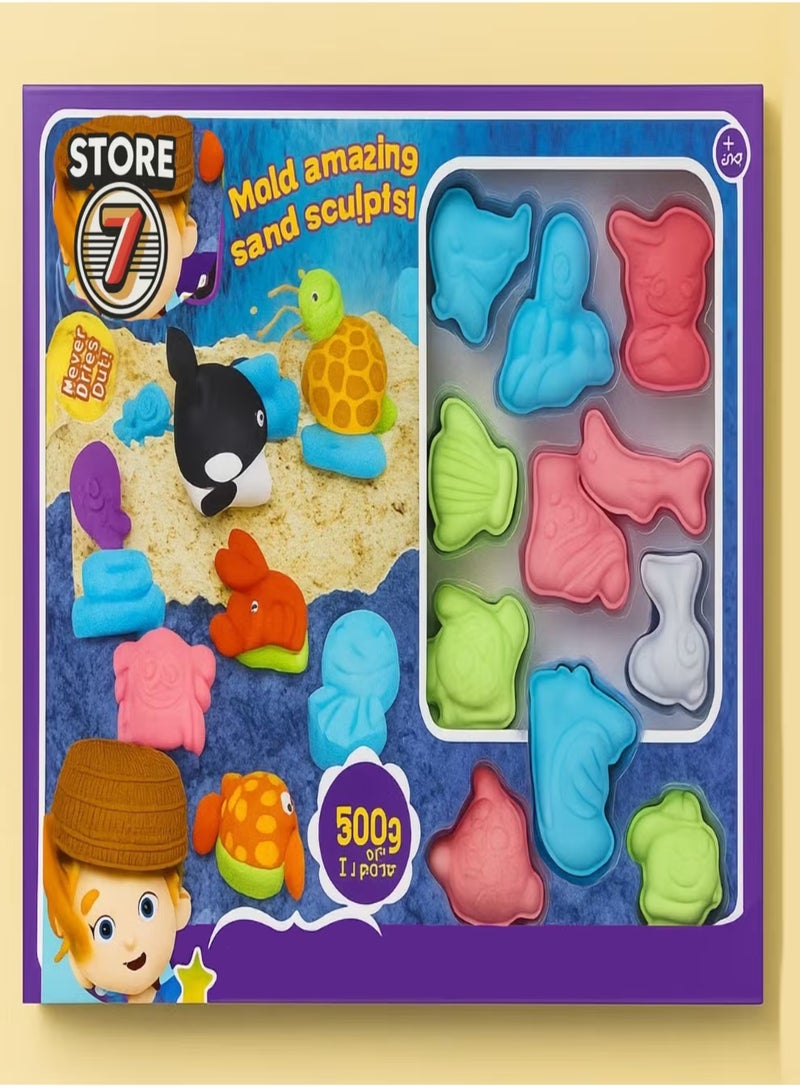متجر 7 لعبة الرمل ماجيك السحري الممتعة والقابلة للضغط والمد وزن 500 جرام لتوفير تجربة إبداعية فريدة للأطفال - Image 1