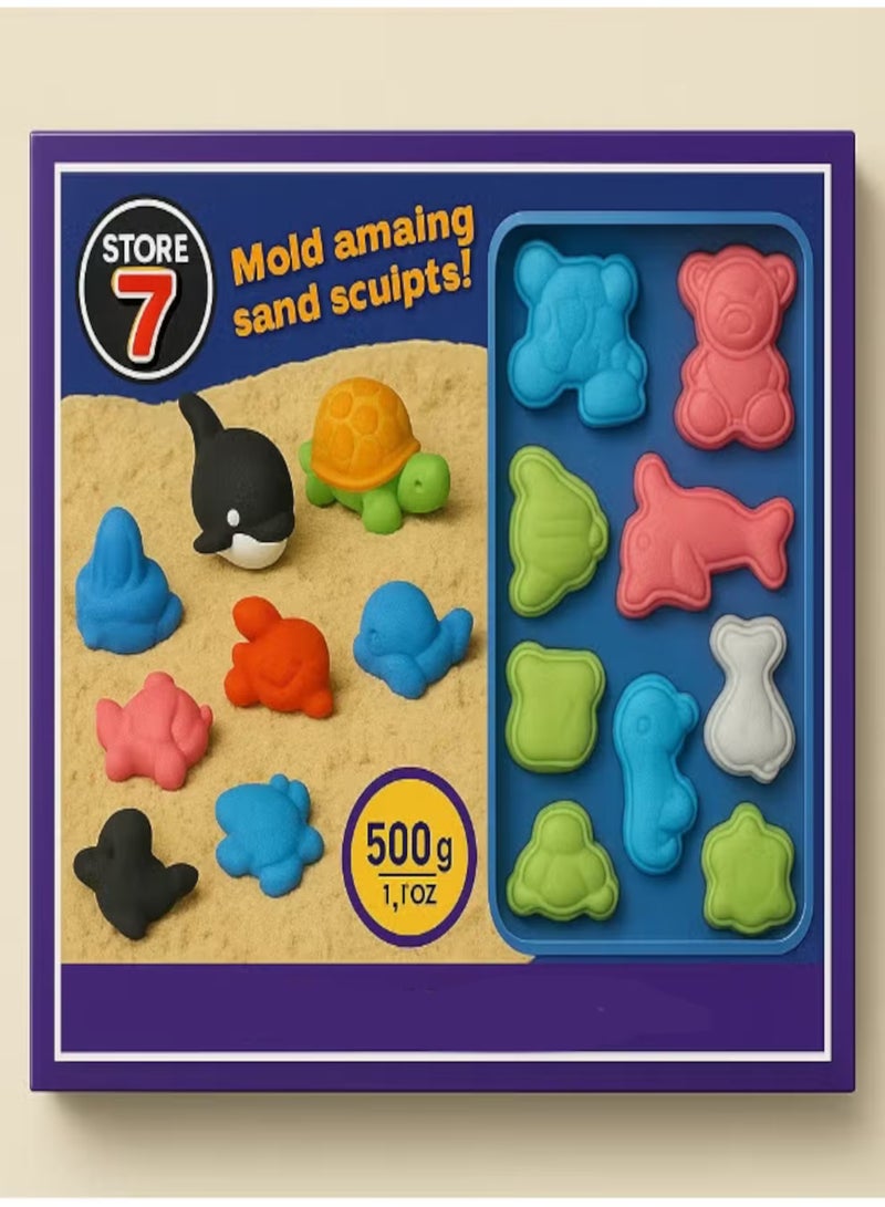 متجر 7 لعبة الرمل ماجيك السحري الممتعة والقابلة للضغط والمد وزن 500 جرام لتوفير تجربة إبداعية فريدة للأطفال - Image 4