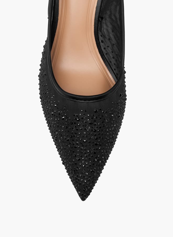 Celeste Women's Embellished Pointed Toe Pumps with Stiletto Heels - Image 4