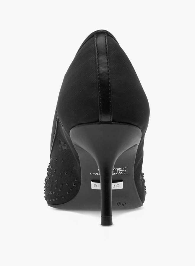 Celeste Women's Embellished Pointed Toe Pumps with Stiletto Heels - Image 5