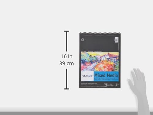 Canson Artist Series Mixed Media Paper Wirebound Pad 11x14 inches 20 Sheets 138lb224g  Artist Paper for Adults and Students  Watercolor Gouache Graphite Ink Pencil Marker - Image 5
