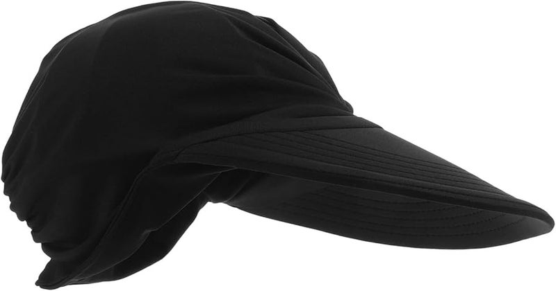 Black Wide Brim Sun Visor Hat for Women UV Protection Cooling Summer Beach Outdoor - Image 1