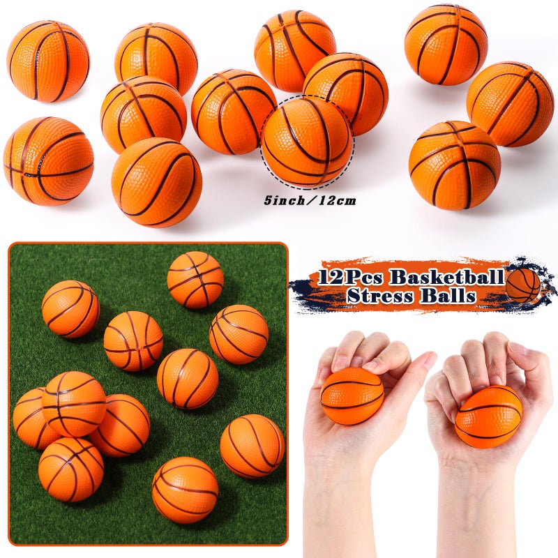 Winrayk 122Pcs Basketball Party Favors Birthday Supplies, Gift Bags Straws Stress Balls Tattoo Stickers Silicone Wristbands, Gifts Toys Goodie Bag Stuffers Sports Basketball Party Supplies Decorations - Image 3