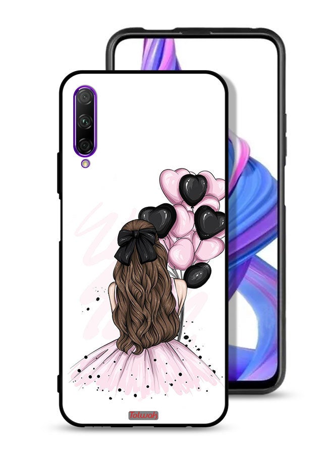 Tolwak Huawei Y9s Protective Case Cover Holding Balloons Girl Art - Image 1