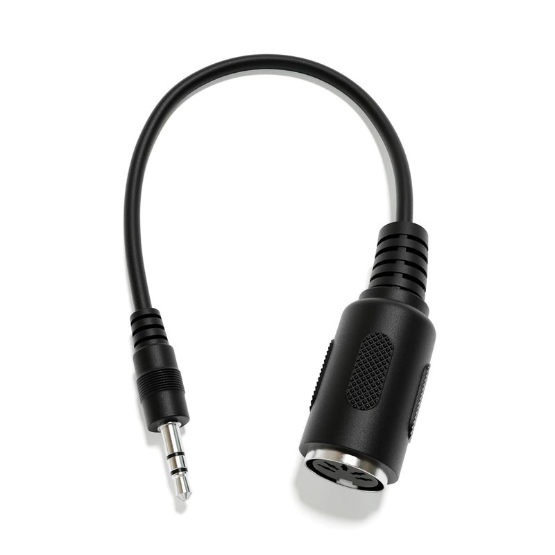 ExcelValley Female DIN MIDI Adapter Breakout Conversion Cable - Mini/Micro Jack [Straight | B-3.5mm] - Image 1