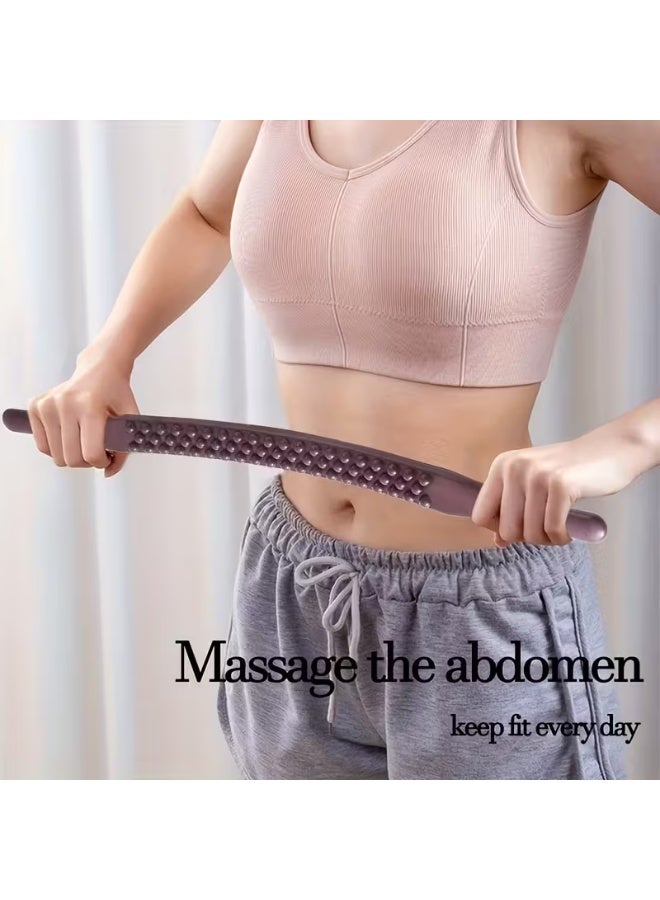 1pc Professional 59-Bead Meridian Rolling Massage Stick - Manual No Battery Needed, Plastic & Unscented for Neck, Lower Back, Abdomen - Portable Full Body Wellness Tool, Massagers for Neck And Back, Ergonomic Design, Dense Bead Design - Image 5