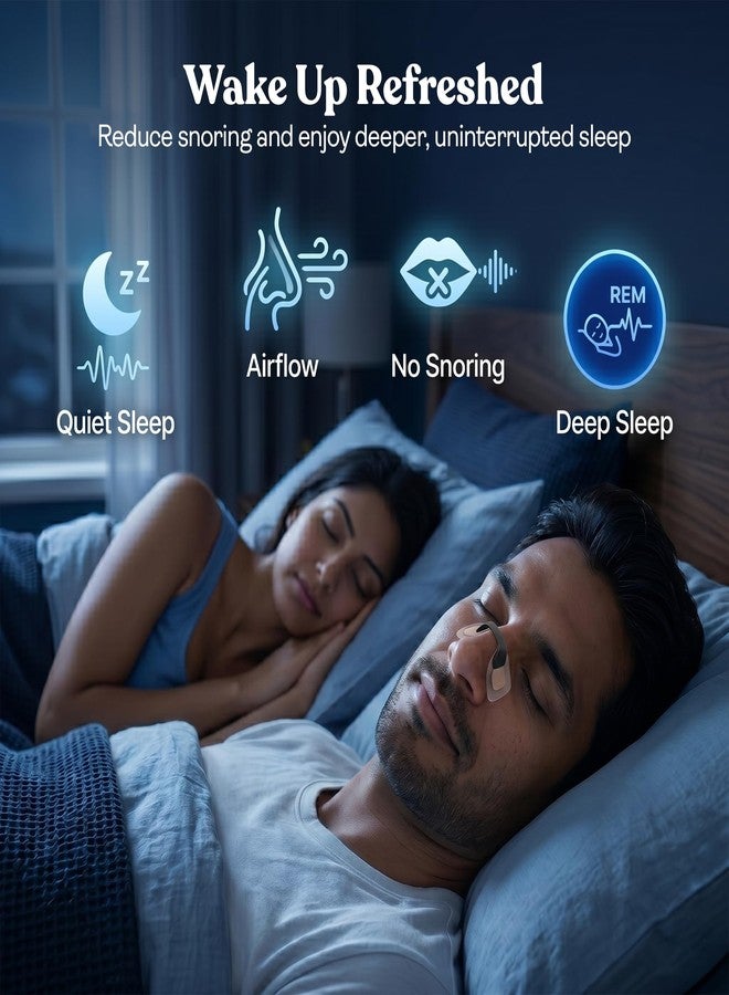 AWESOME Magnetic Nasal Dilators for Better Breathing & Nighttime Comfort – Reusable Anti Snoring Nose Clip with Adjustable Magnetic Fit, Lightweight Skin-Safe Airflow Support, 30 Days Pack - Image 3