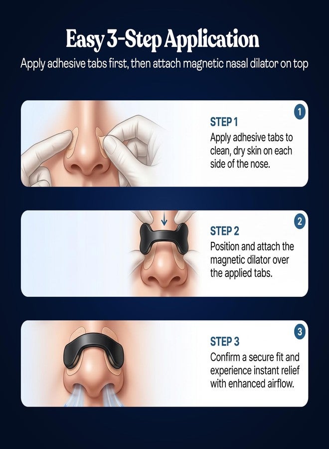 AWESOME Magnetic Nasal Dilators for Better Breathing & Nighttime Comfort – Reusable Anti Snoring Nose Clip with Adjustable Magnetic Fit, Lightweight Skin-Safe Airflow Support, 30 Days Pack - Image 4