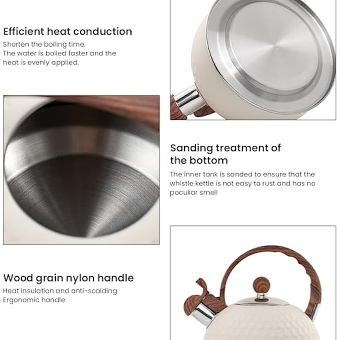 ELEPHANTBOAT 25L Whistling Tea Kettle For Stovetop Gas Induction - Image 5