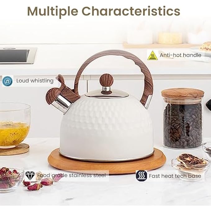 ELEPHANTBOAT 25L Whistling Tea Kettle For Stovetop Gas Induction - Image 4