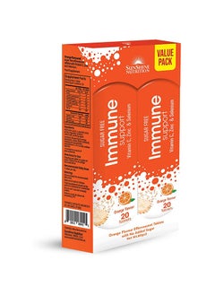 SUNSHINE NUTRITION N Immune Support Orange Efferv 20 Tabs 2 Valuepack  - Image 2