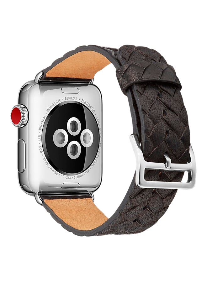ISank Woven Texture Replacement Band For Apple Watch Series 3/2/1 Black - Image 2