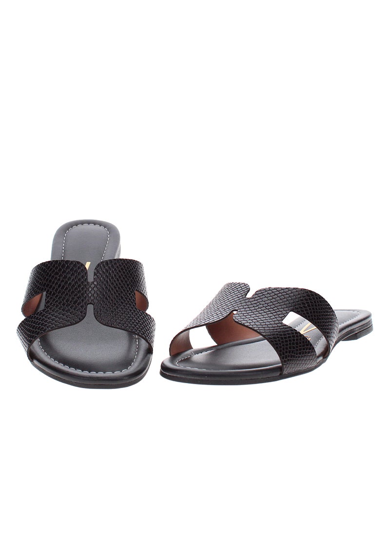Vizzano Ladies Flat Sandals Black | Made In Brazil - Image 4