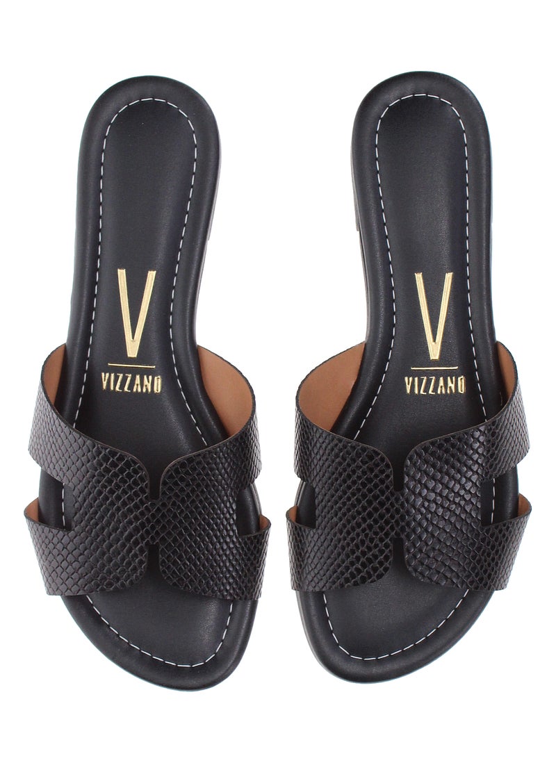 Vizzano Ladies Flat Sandals Black | Made In Brazil - Image 5