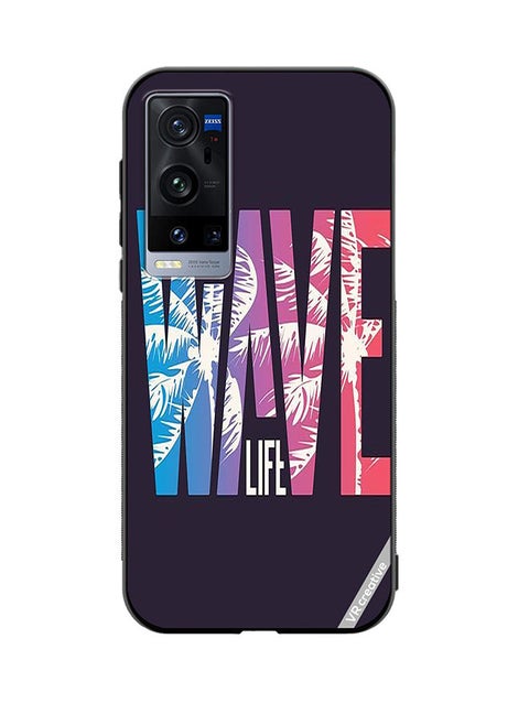 Protective Case Cover For Vivo X60 Pro Plus Wave Design Multicolour