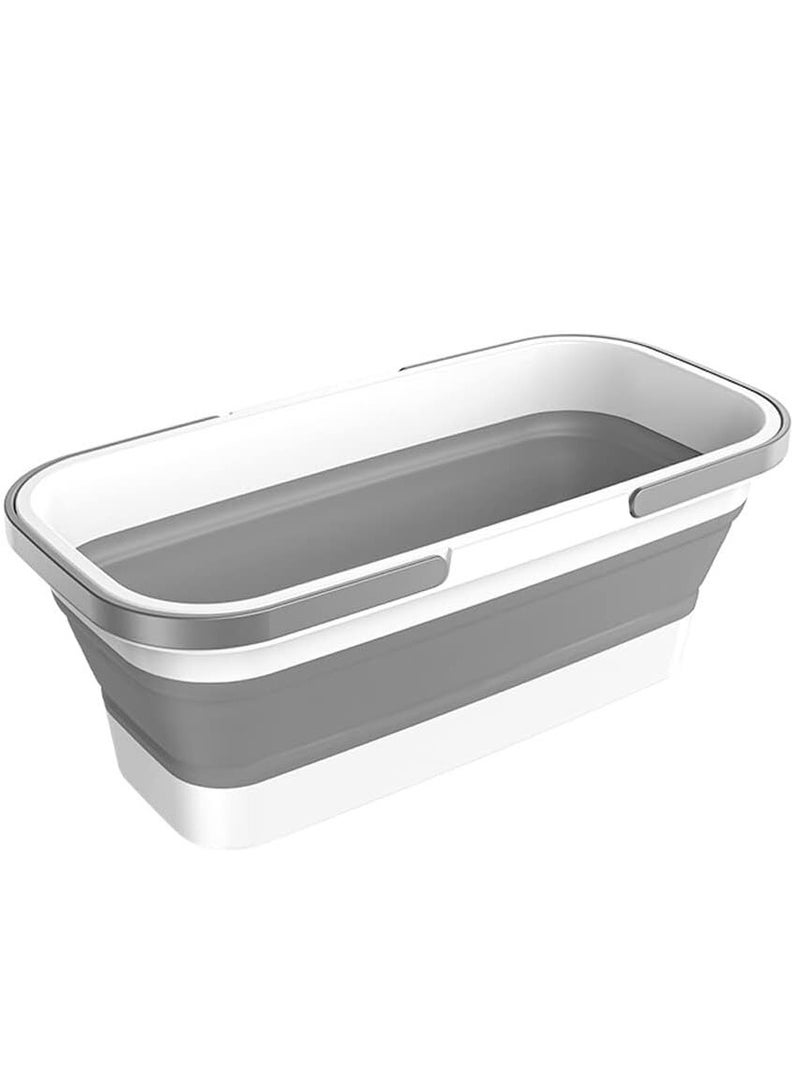 Large 12-Liter Collapsible Laundry Basket with Wheels for Home, Camping, and RV Cleaning, Practical Rectangular Multi-Purpose Space Saving Basket, Multicolor - Image 1