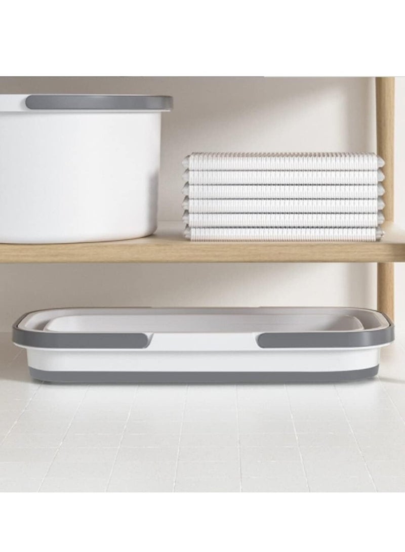 Large 12-Liter Collapsible Laundry Basket with Wheels for Home, Camping, and RV Cleaning, Practical Rectangular Multi-Purpose Space Saving Basket, Multicolor - Image 5