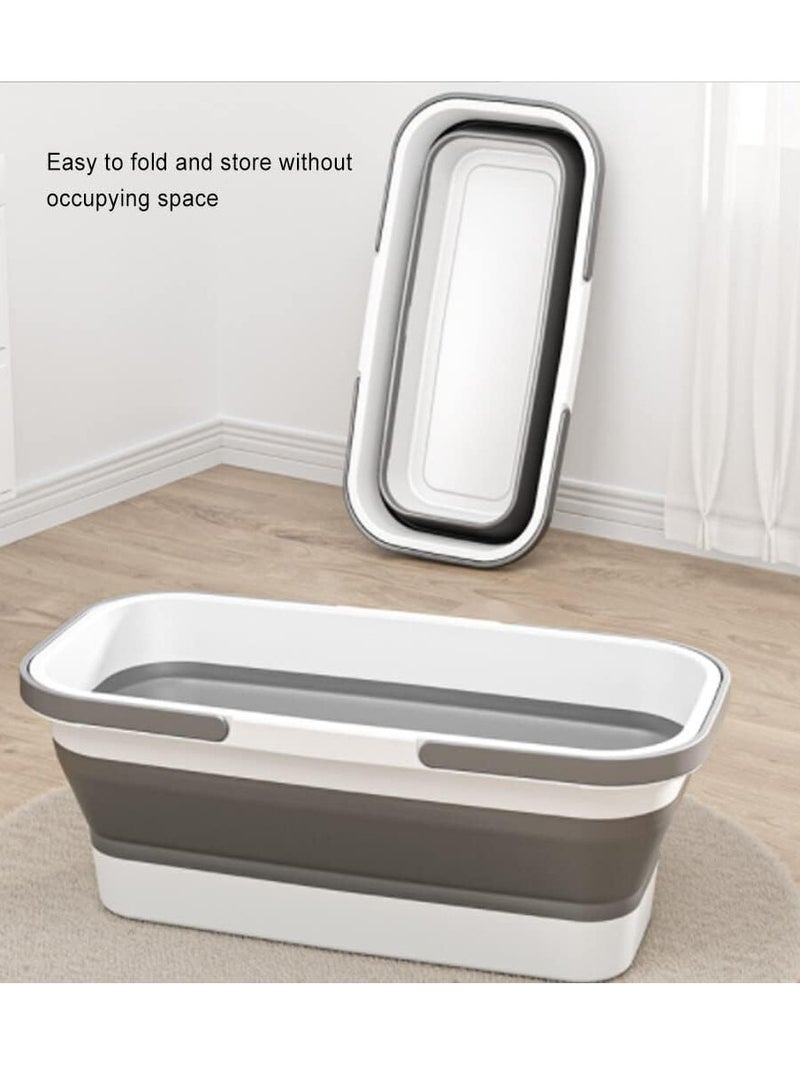 Large 12-Liter Collapsible Laundry Basket with Wheels for Home, Camping, and RV Cleaning, Practical Rectangular Multi-Purpose Space Saving Basket, Multicolor - Image 2