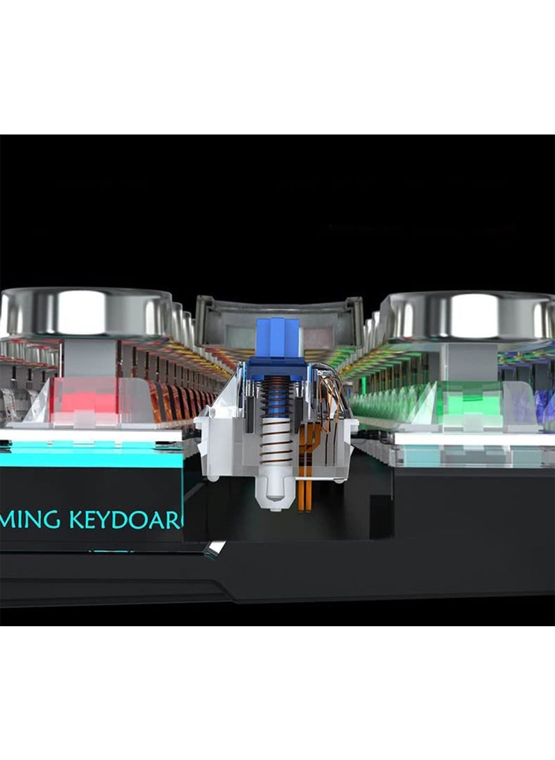 GT-Wheel - Gaming wireless Keyboard with Mouse set USB Port Retro Punk Typewriter Style - Image 1