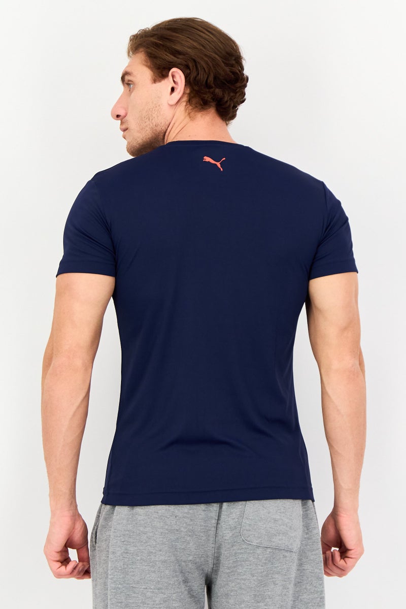 PUMA Men Sportswear Fit Short Sleeve Outdoor T-Shirt, Navy - Image 3