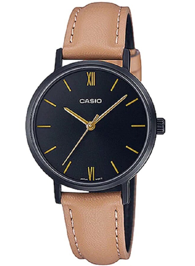 CASIO Leather Analog Wrist Watch LTP-VT02BL-1AUDF - Image 1