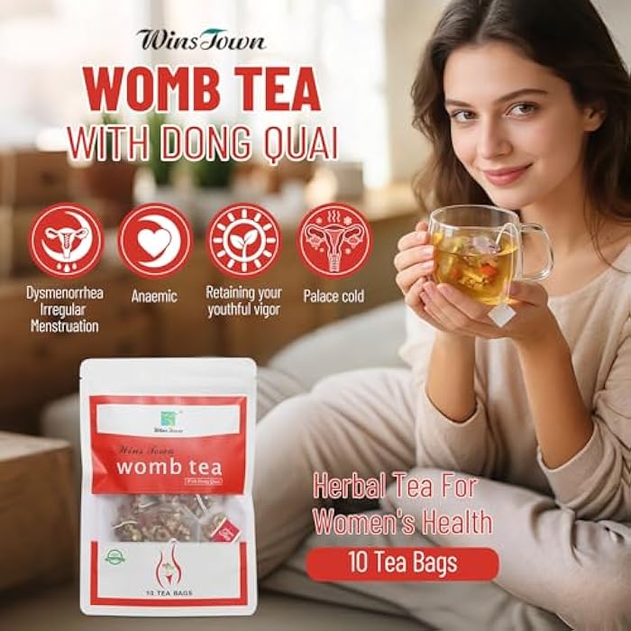 Wins Town Womb Tea, Herbal Tea for Women's Health, Support Uterus Clean and Detox, 10 Tea Bags - Image 2