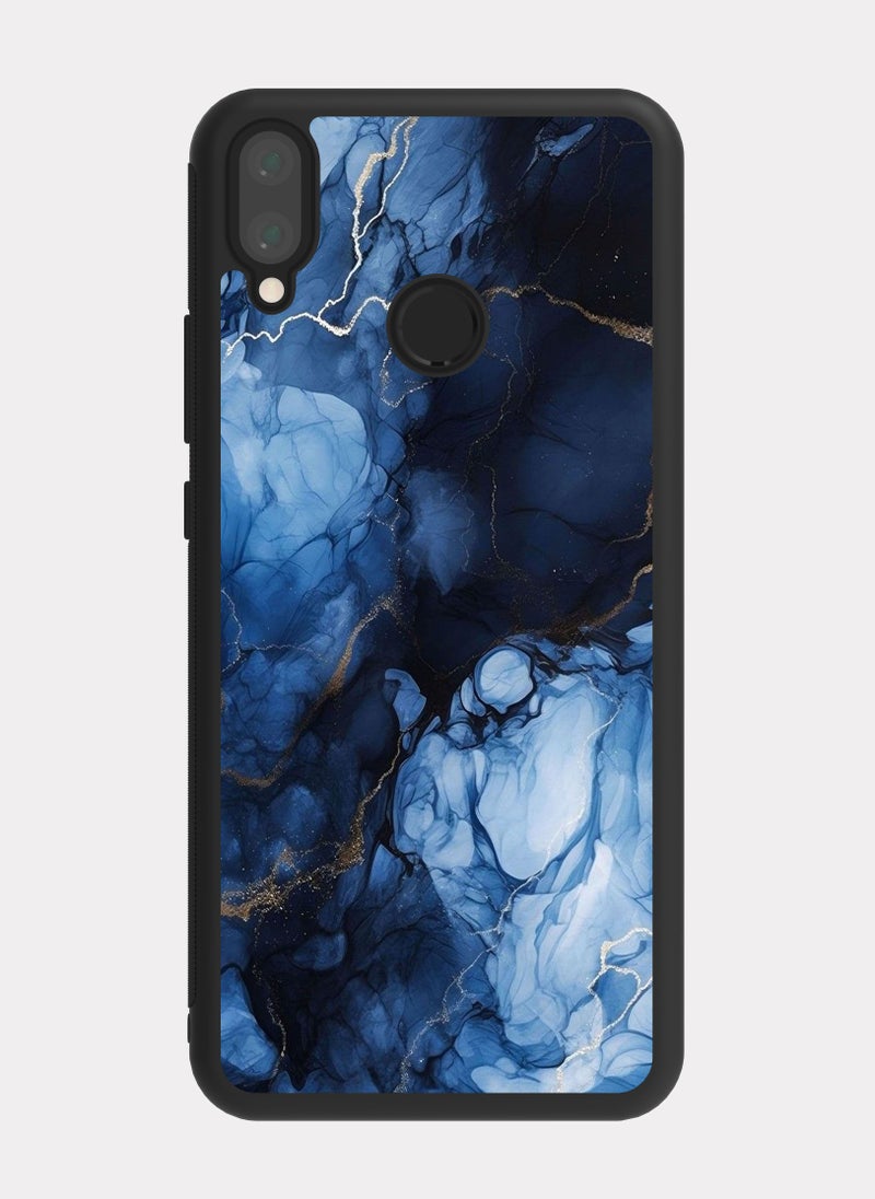 PXLAAT Huawei Nova 3i case cover Golden Blue Marble - Image 1
