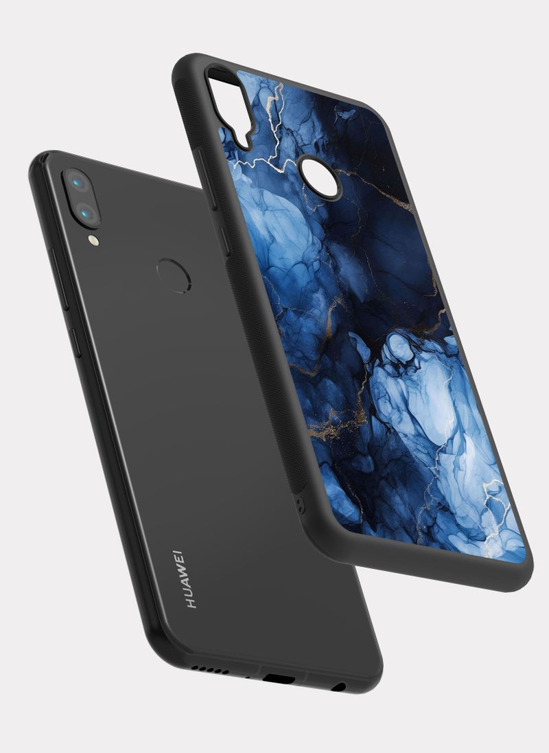 PXLAAT Huawei Nova 3i case cover Golden Blue Marble - Image 2