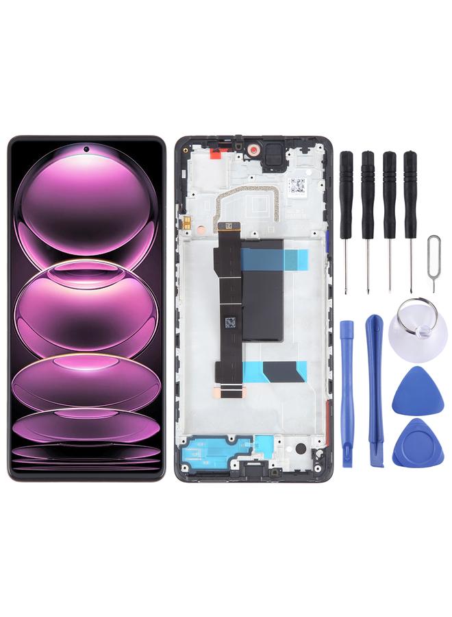 erorex Replacement OLED Material Original LCD Screen For Xiaomi Redmi Note 12 Pro 5G Digitizer Full Assembly with Frame - Image 1