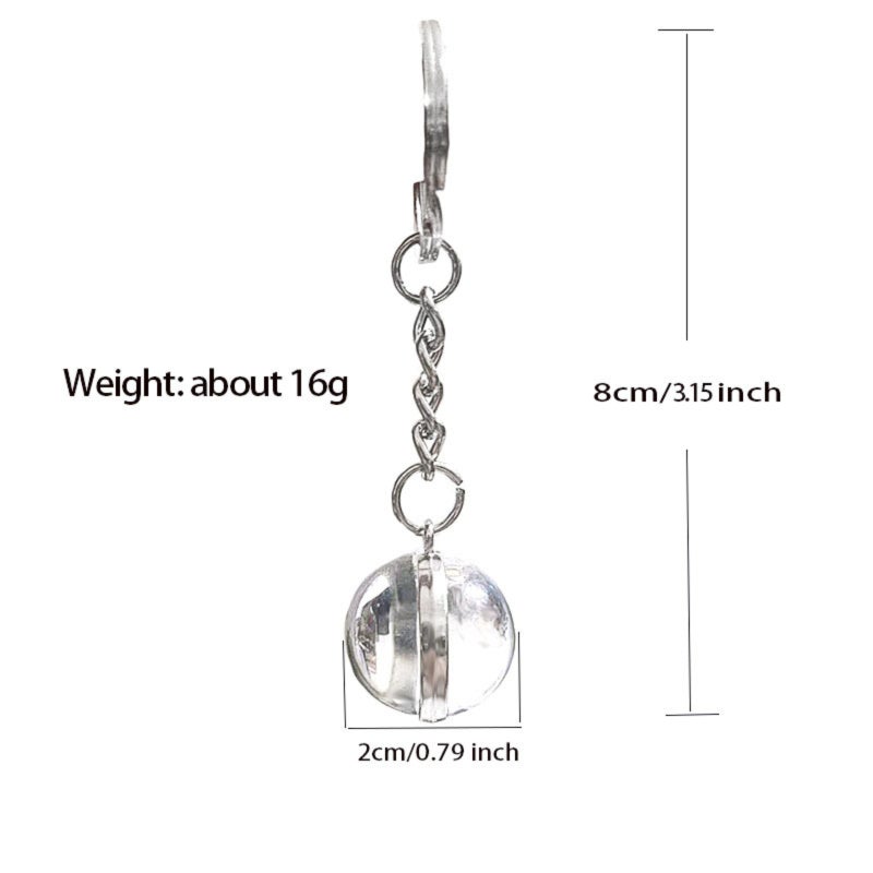 Zodiac Keychain: Aries Luminous Glass Ball Pendant - Glow-In-The-Dark Charm Constellation Keychain for Astrology Enthusiasts Party & Casual Use - Image 2