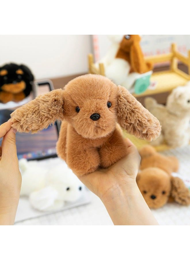 PEACH CAT Golden Retriever Dog Stuffed Animal Cute Puppy Plushies Small Plush Toys Gifts for Kids Brown - Image 3