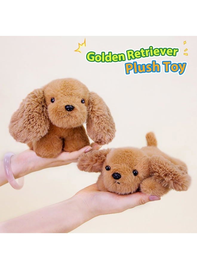 PEACH CAT Golden Retriever Dog Stuffed Animal Cute Puppy Plushies Small Plush Toys Gifts for Kids Brown - Image 2