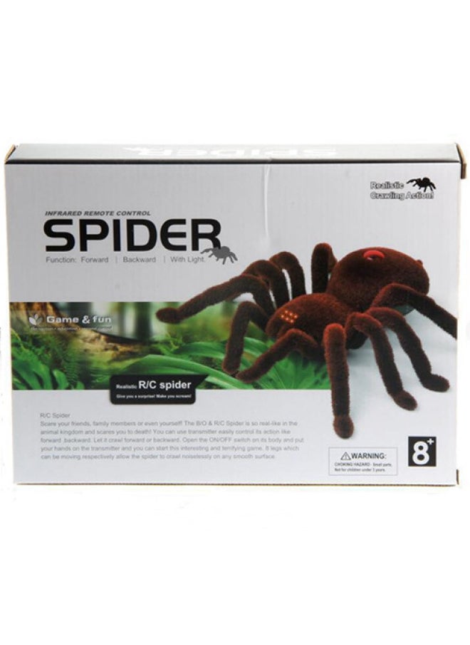 Infrared Remote Control Spider Toy Halloween Prank High Simulation Hairy Crawling Wolf Spider Fun Scary Playtime-Color:Four-way Skull Spider