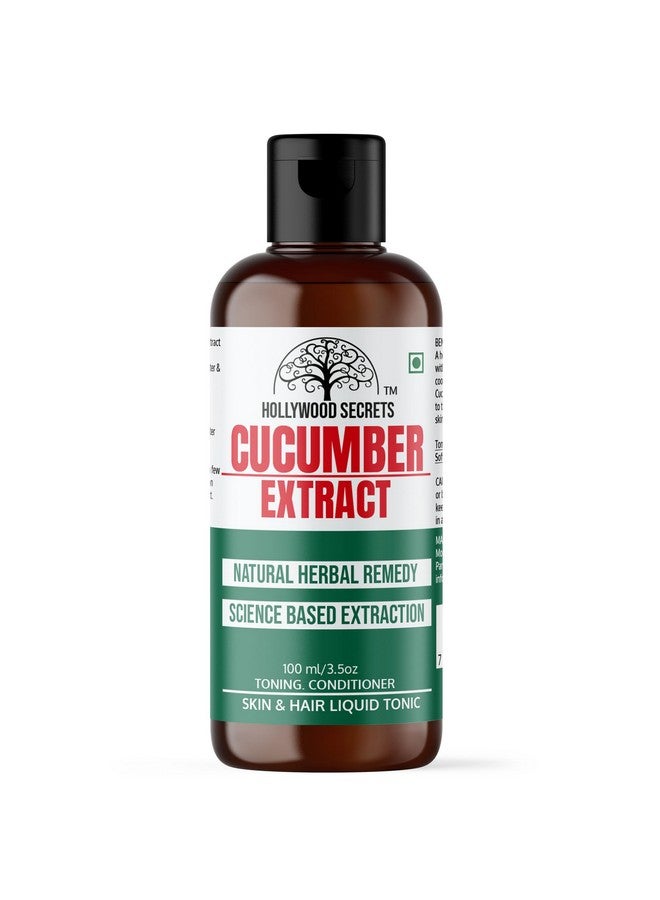 Hollywood Secrets Pure 85% Cucumber Liquid Botanical Extract | Toning | Conditioner | Hair Growth | 100ml - Image 1