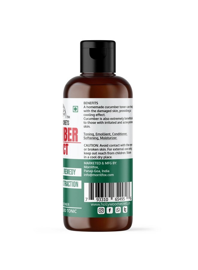 Hollywood Secrets Pure 85% Cucumber Liquid Botanical Extract | Toning | Conditioner | Hair Growth | 100ml - Image 3