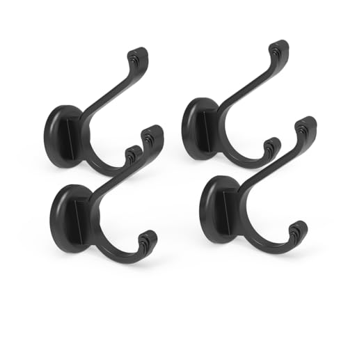 Ant Mag Magnetic Hooks Heavy Duty 140lbs Neodymium Magnet Wall Hooks for Hanging Coats Robes Backpacks Bags Hats Keys Mugs Cups Towels Pack of 4 - Image 1