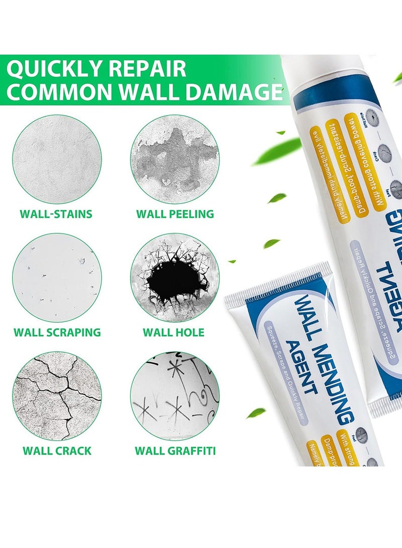 Drywall Repair Kit, 2 Pcs Wall Repair Patch Kit with Scraper, Wall Mending Agent Large Hole Drywall Patch, Easy to Fill Holes in Home Wall and Quick Repair Crack, Plaster Wall Repair  - Image 2