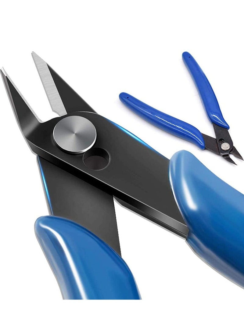 Bukela - Small wire cutters for crafting Wire cutter Side cutters pliers Flush cutter Diagonal cutting pliers Flush cut pliers Jewelry pliers Wire flush cutters Diagonal wire side cutting pliers - Image 1