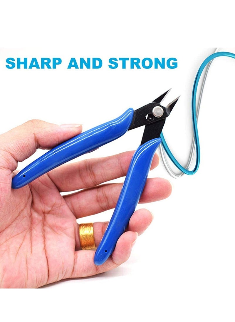 Bukela - Small wire cutters for crafting Wire cutter Side cutters pliers Flush cutter Diagonal cutting pliers Flush cut pliers Jewelry pliers Wire flush cutters Diagonal wire side cutting pliers - Image 1