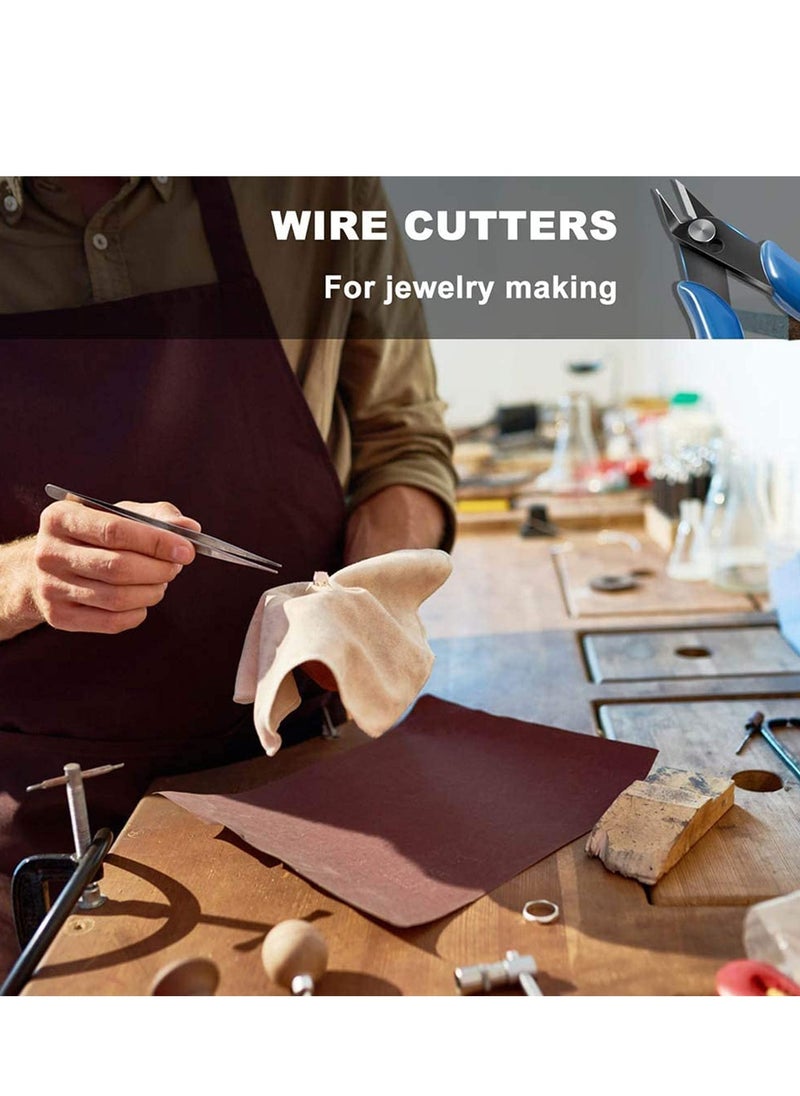 Bukela - Small wire cutters for crafting Wire cutter Side cutters pliers Flush cutter Diagonal cutting pliers Flush cut pliers Jewelry pliers Wire flush cutters Diagonal wire side cutting pliers - Image 1