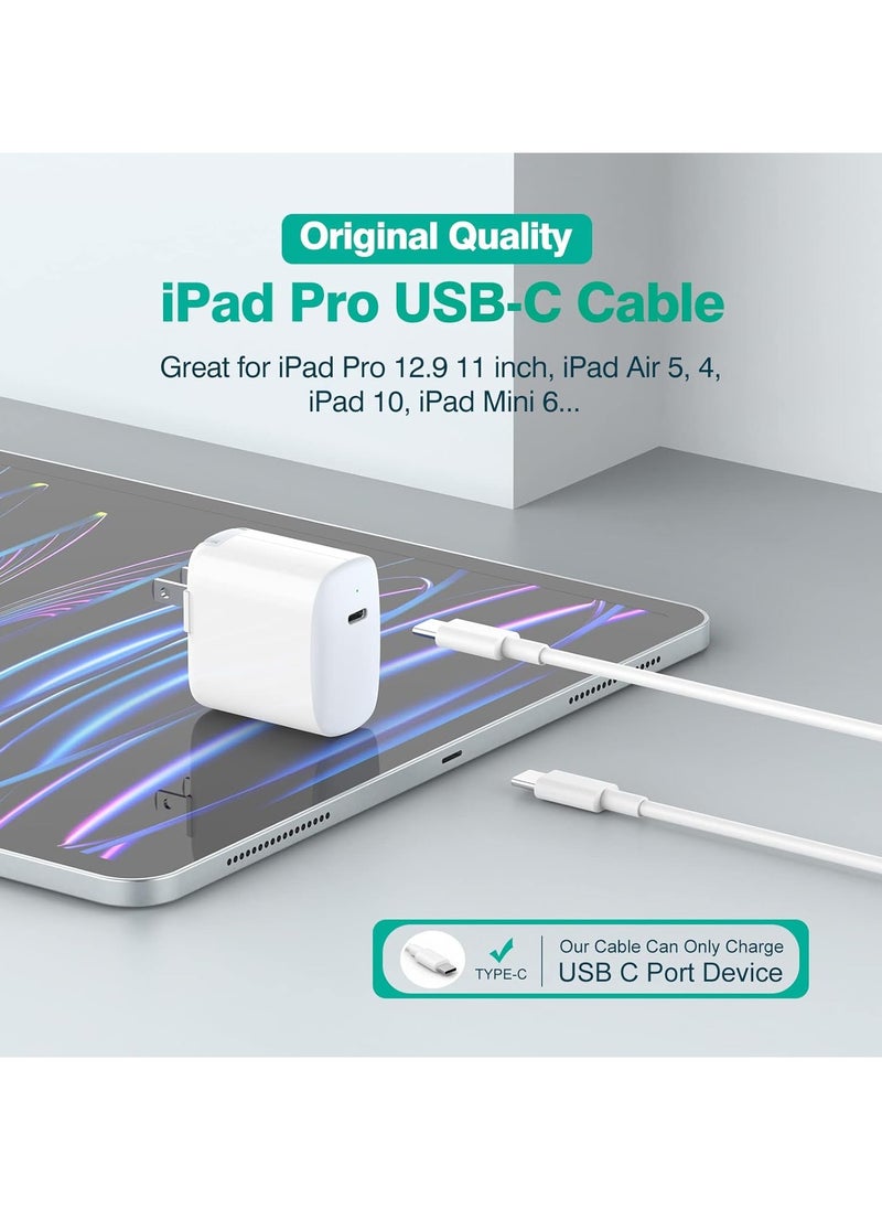 FLOWING USB C Cable 2M, 60W Power Delivery PD Fast charge Cable USB C to USB C for iPhone 16 Pro/16 Pro Max/16/16 Plus, iPad mini 6, MacBook Pro/Air, iPad Pro, Samsung S23+, Huawei P60, etc white  - Image 4