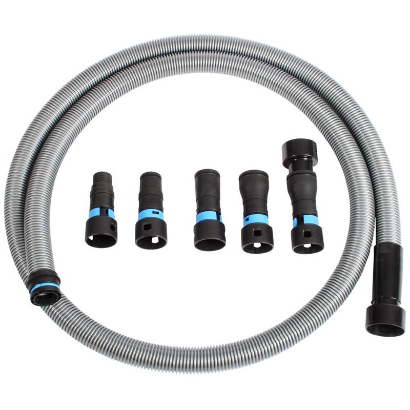 CenTec Systems 94698 Quick Click 10 Ft Hose for Home and Shop Vacuums with Expanded MultiBrand Power Tool Adapter Set for Dust Collection