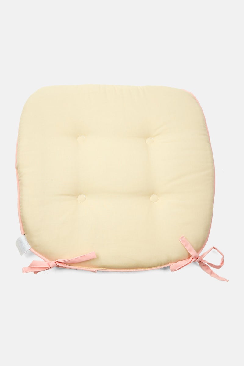 Muy Mucho Stripped Seat Cushion 44 x 44 cm, White  - Image 2